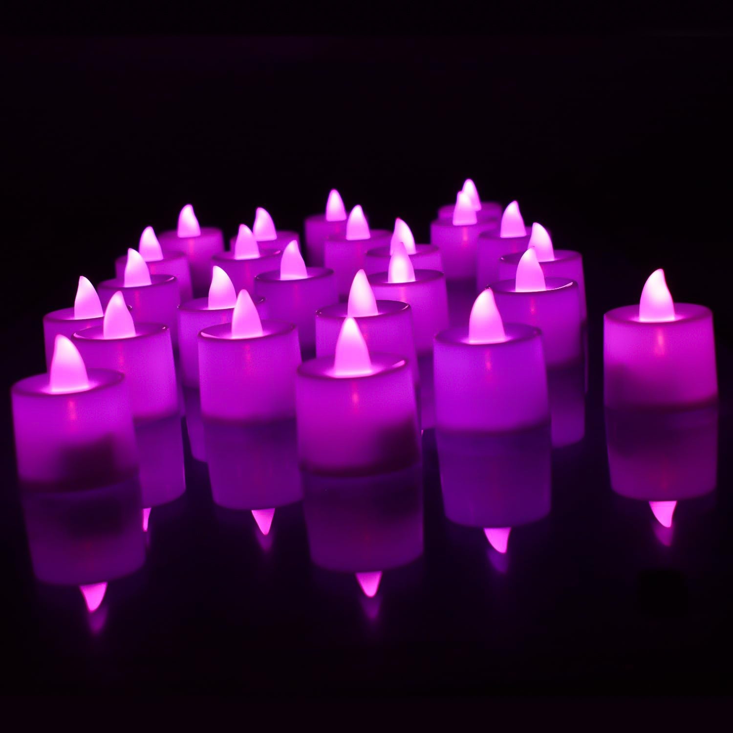 Flameless LED Tealights, Smokeless Plastic Decorative Candles - Led Tea Light Candle For Home Decoration, Diwali (Pack Of 24) Flameless LED Tealights, Smokeless Plastic Decorative Candles - Led Tea Light Candle For Home Decoration, Diwali (Pack Of 24)